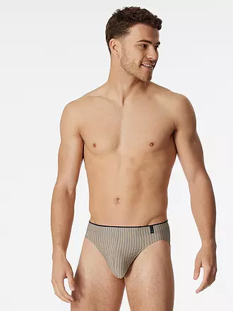SCHIESSER | Supermini-slip "Long Life" bleu-noir | camel